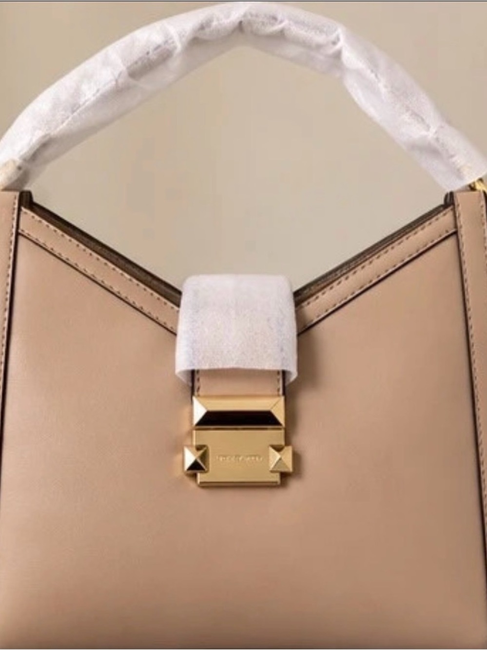 Michael Kors Whitney Handbag Taupe Gold Hardware